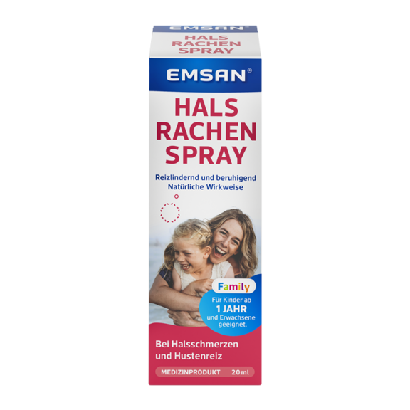 Packshot in der Frontanscht von Emser Halsrachenspray