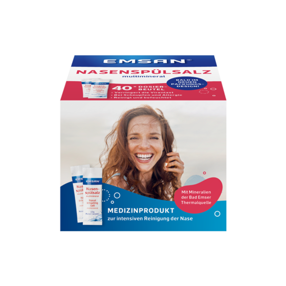 Die Packung des Emsan Nasenspülsalz multimineral