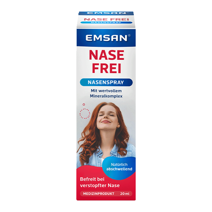 Die Verpackung des Emsan® Nase Frei Nasensprays