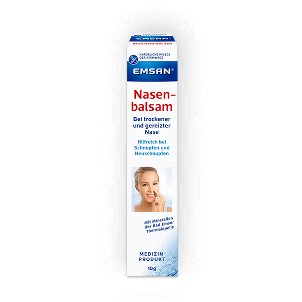 Die Packung des Emsan Nasenbalsam.
